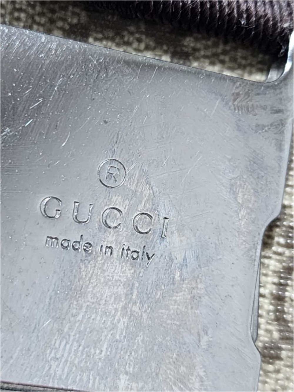 Authentic GUCCI GG Plus Monogram Double Buckle Flap Messenger Bag Beige/Brown - Picture 9 of 15